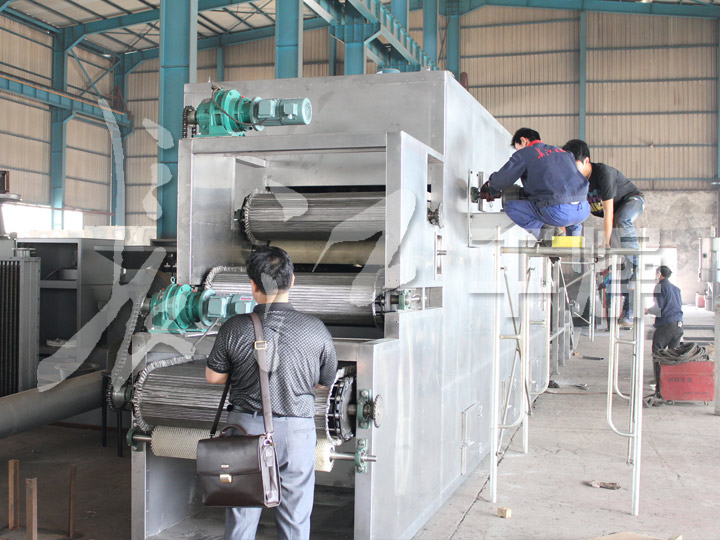 白炭黑专用单层带式干燥机